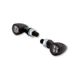 LED Blinker HIGHSIDER Smart Sixteen-Bullet, Schwarz, Getönt, E-geprüft