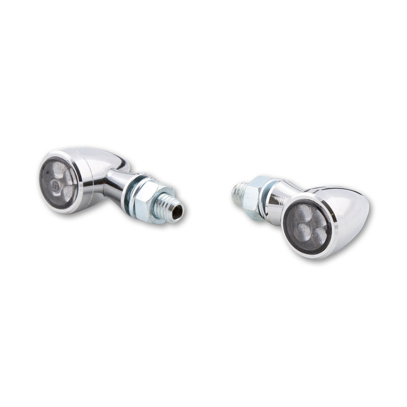 LED Blinker HIGHSIDER Smart Sixteen-Bullet, Chrom, Getönt, E-geprüft