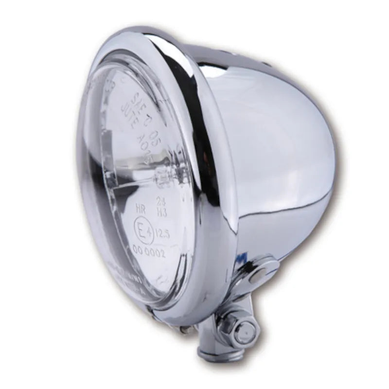 Fernscheinwerfer 4 1/2 Zoll Highsider Smart Bates Style, Chrom, Unten, E-geprüft