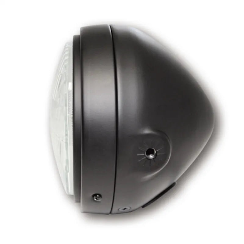 Hauptscheinwerfer 5 3/4 Zoll Highsider Smart, Mattschwarz, Seitlich, E-geprüft