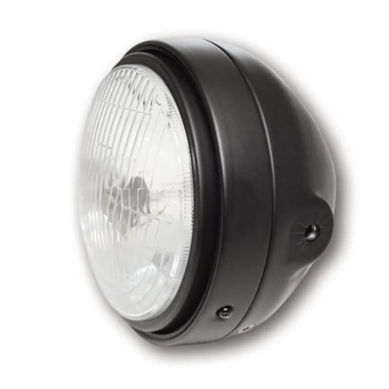 Hauptscheinwerfer 5 3/4 Zoll Highsider Smart, Mattschwarz, Seitlich, E-geprüft