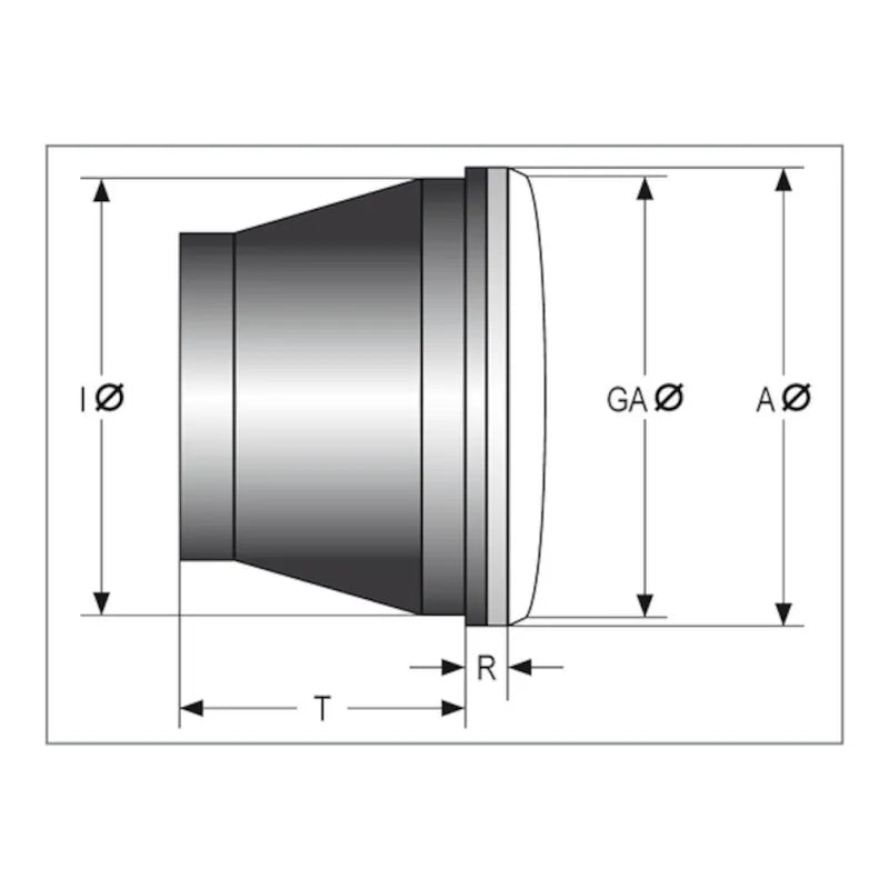 Hauptscheinwerfer-Einsatz 7 Zoll Highsider Smart H4, Glas geprägt, E-geprüft