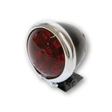LED-Rücklicht Highsider Smart Bates Style, Schwarz / Chrom, Glas Rot, E-geprüft