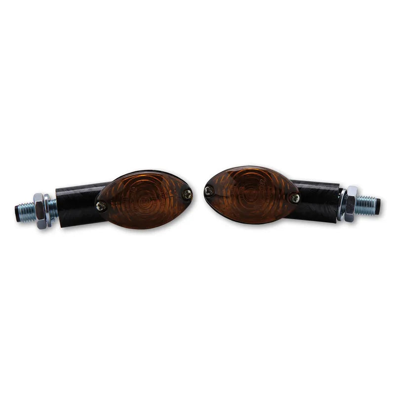 Blinker Highsider Smart Cateye kurz, Carbon, Glas Getönt, E-geprüft, 12V/21W