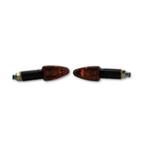 Blinker Highsider Smart Arrow lang, Schwarz, Glas Orange, E-geprüft, 12V/21W