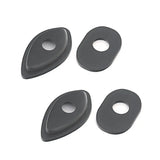Blinker Montageplatten Highsider Smart schwarz, ABS, 51x28 mm, Ø 10 mm, Honda