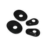 Blinker Montageplatten Highsider Smart schwarz, ABS, 49x36 mm, Ø 10 mm, Yamaha