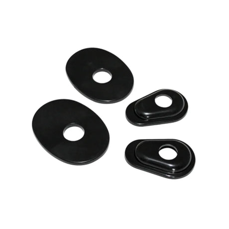 Blinker Montageplatten Highsider Smart schwarz, ABS, 49x36 mm, Ø 10 mm, Yamaha