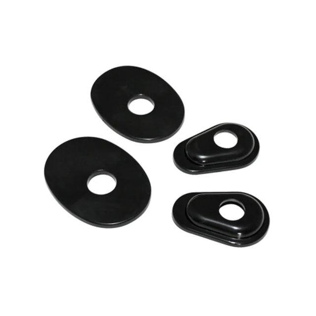 Blinker Montageplatten Highsider Smart schwarz, ABS, 49x36 mm, Ø 10 mm, Yamaha