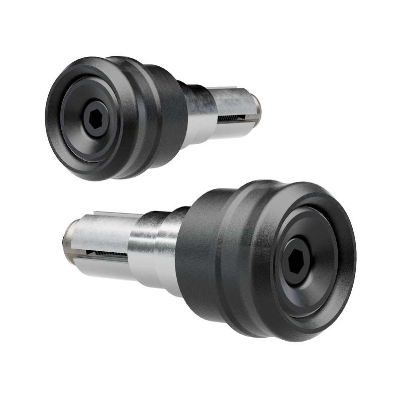 Lenkergewichte mit Spiegelaufnahme Highsider Pro Pace-LS, Mattschwarz, Ø 35 mm