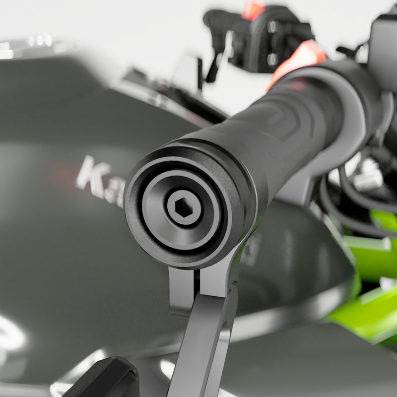 Lenkergewichte mit Spiegelaufnahme Highsider Pro Pace-LS, Mattschwarz, Ø 35 mm