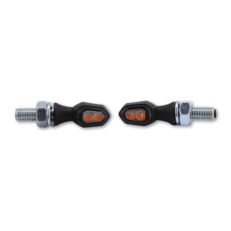 LED Blinker HIGHSIDER Smart Crumb, Schwarz, Getönt, E-geprüft
