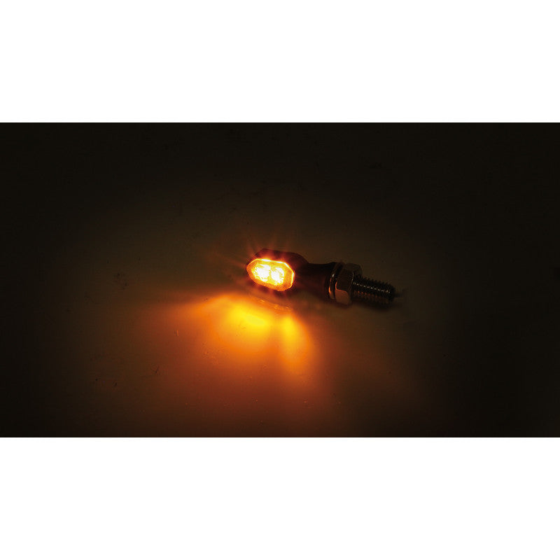 LED Blinker HIGHSIDER Smart Crumb, Schwarz, Getönt, E-geprüft