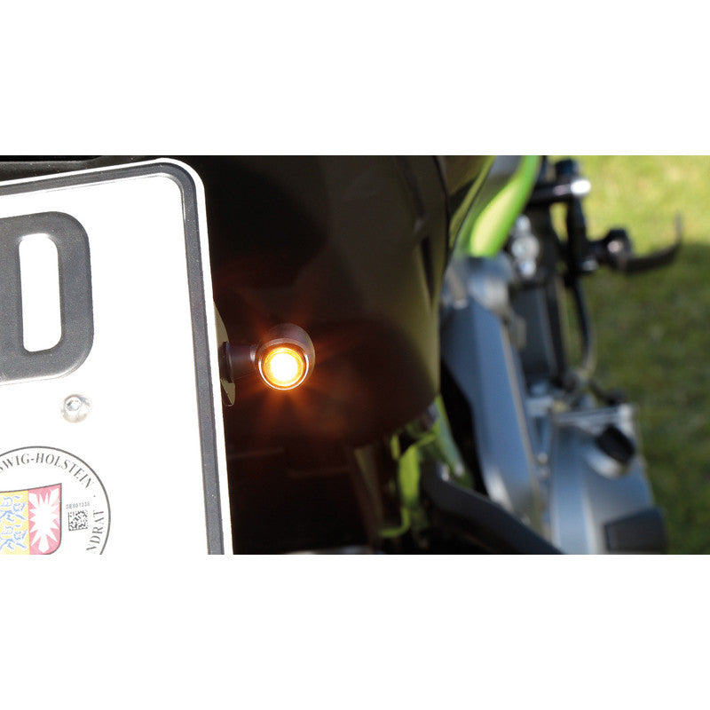 LED Blinker HIGHSIDER Pro Nova, Schwarz, Getönt, E-geprüft