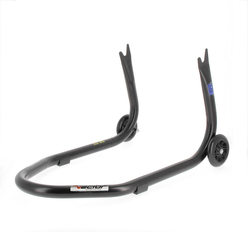 Hinterradständer VECTOR mit festen V-Aufnahmen bis 200 kg Schwarz