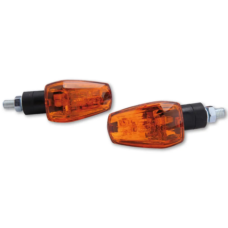 Blinker Highsider Smart Imola 1 kurz, Schwarz, Glas Orange, E-geprüft, 12V/21W