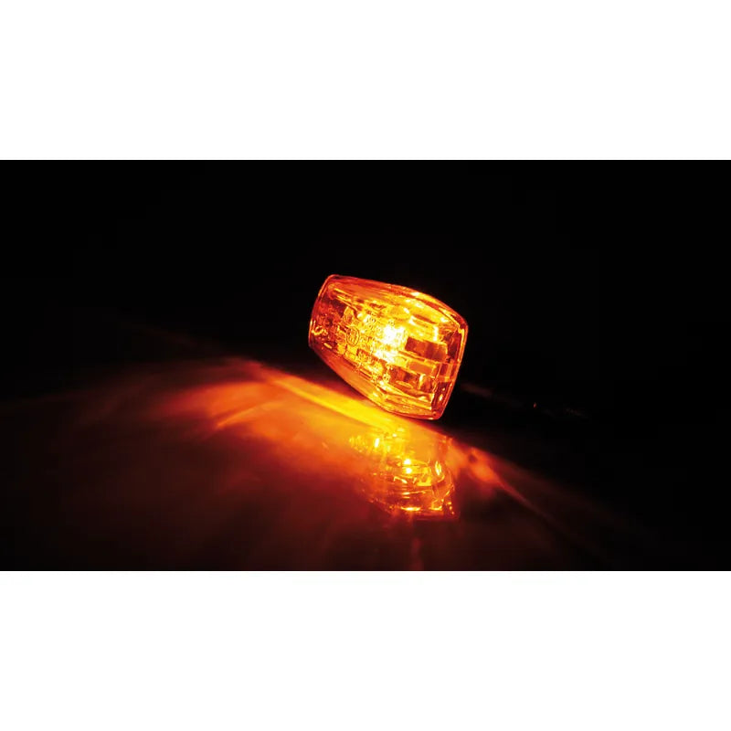 Blinker Highsider Smart Imola 1 kurz, Schwarz, Glas Orange, E-geprüft, 12V/21W