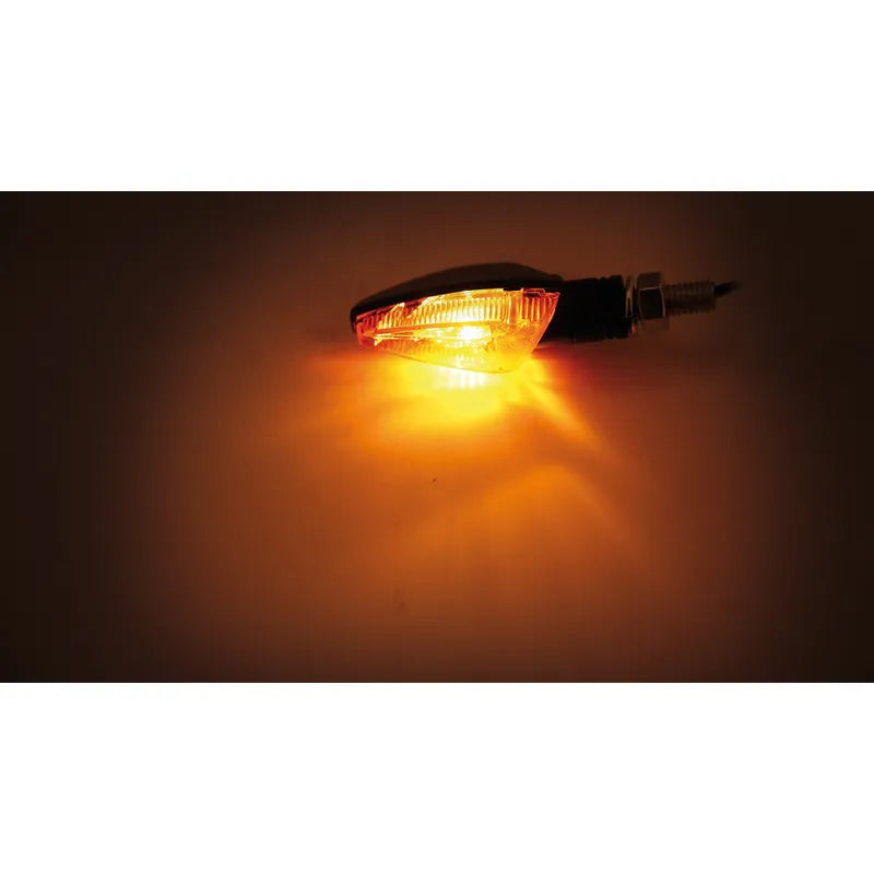 Blinker Highsider Smart Toledo, Schwarz, Glas Orange, E-geprüft, 12V/6W