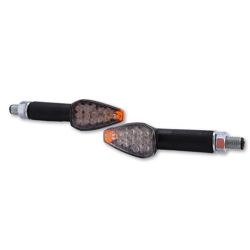 LED Blinker HIGHSIDER Smart Peak lang, Schwarz, Klar, E-geprüft