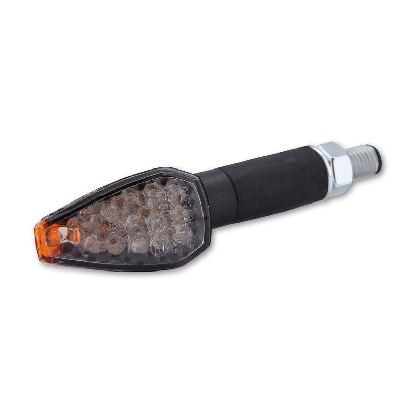 LED Blinker HIGHSIDER Smart Peak lang, Schwarz, Klar, E-geprüft