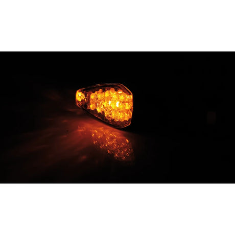 LED Blinker Highsider Smart Peak lang, Schwarz, Klar, E-geprüft