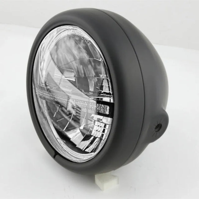 LED-Scheinwerfer 5 3/4 Zoll Highsider Pro Pecos Typ 12, Mattschwarz, Seitlich