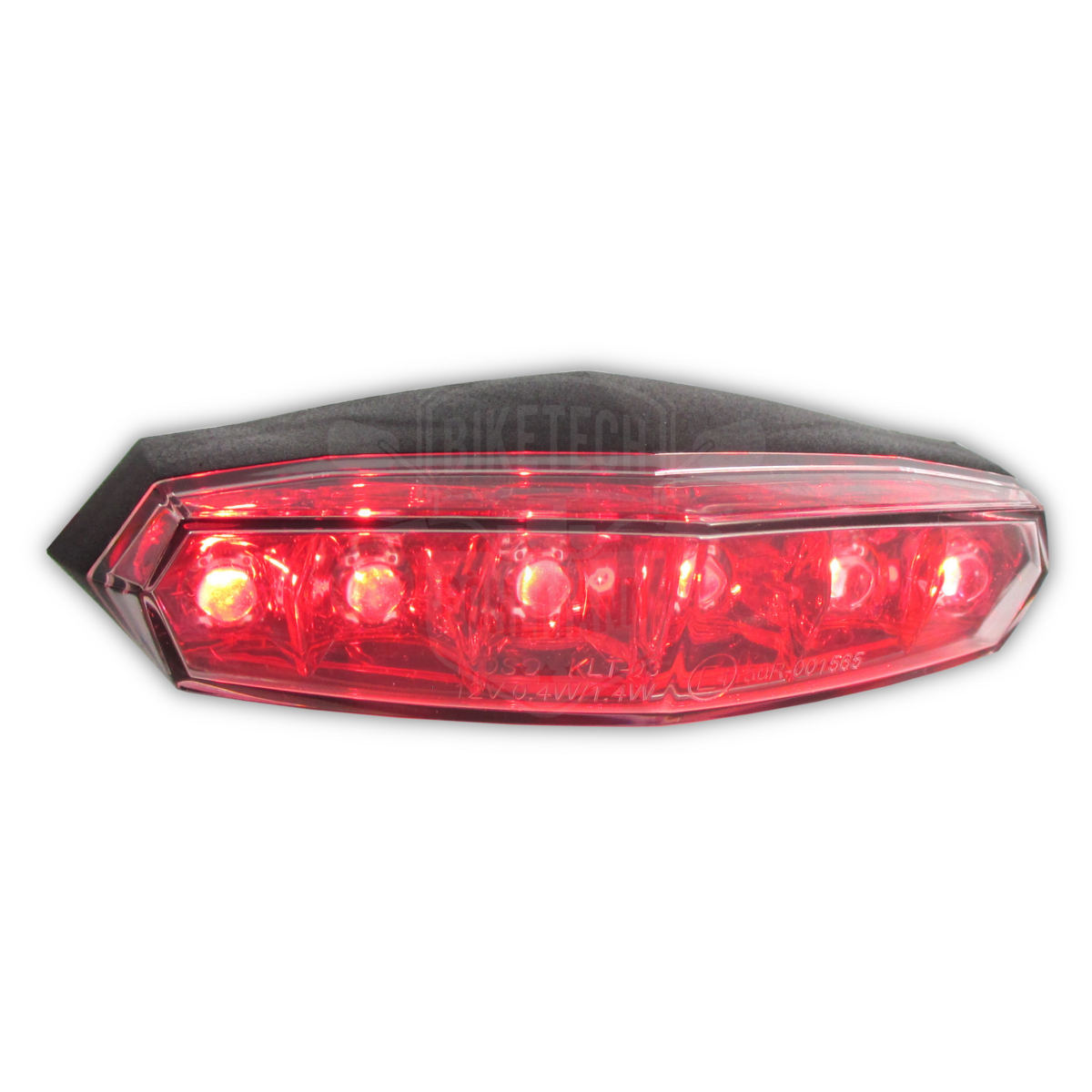 LED Rücklicht KOSO Mini, klares Glas, roter Innenreflektor