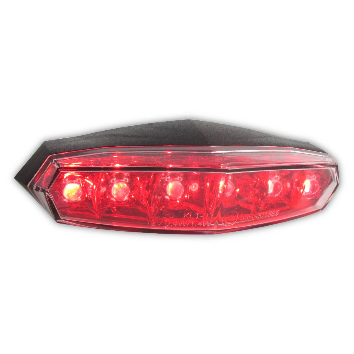 LED-Rücklicht Koso Mini schwarz, Klar/Rot, 100x32 mm, E-geprüft, 12V/0,4W