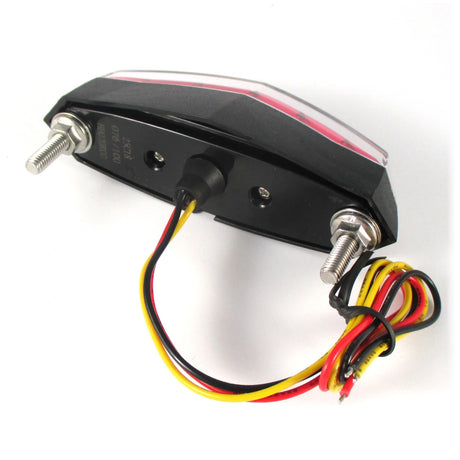 LED-Rücklicht Koso Mini schwarz, Klar/Rot, 100x32 mm, E-geprüft, 12V/0,4W