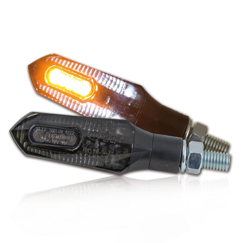 LED-Blinker mit Positionslicht Progress-Line Force 2in1 schwarz, E-geprüft