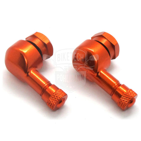 Winkelventile 90 Grad, Alu, 11,3 mm Ventilloch, orange