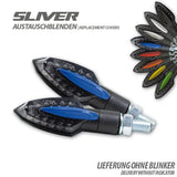 Austauschblenden für Progress-Line LED-Blinker Sliver, ABS glänzend