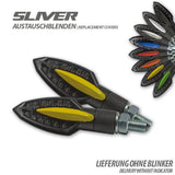 Austauschblenden für Progress-Line LED-Blinker Sliver, ABS glänzend