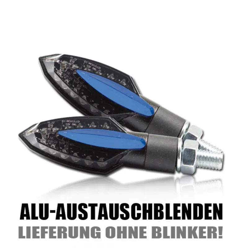 Austauschblenden für Progress-Line LED-Blinker Sliver, Aluminium eloxiert