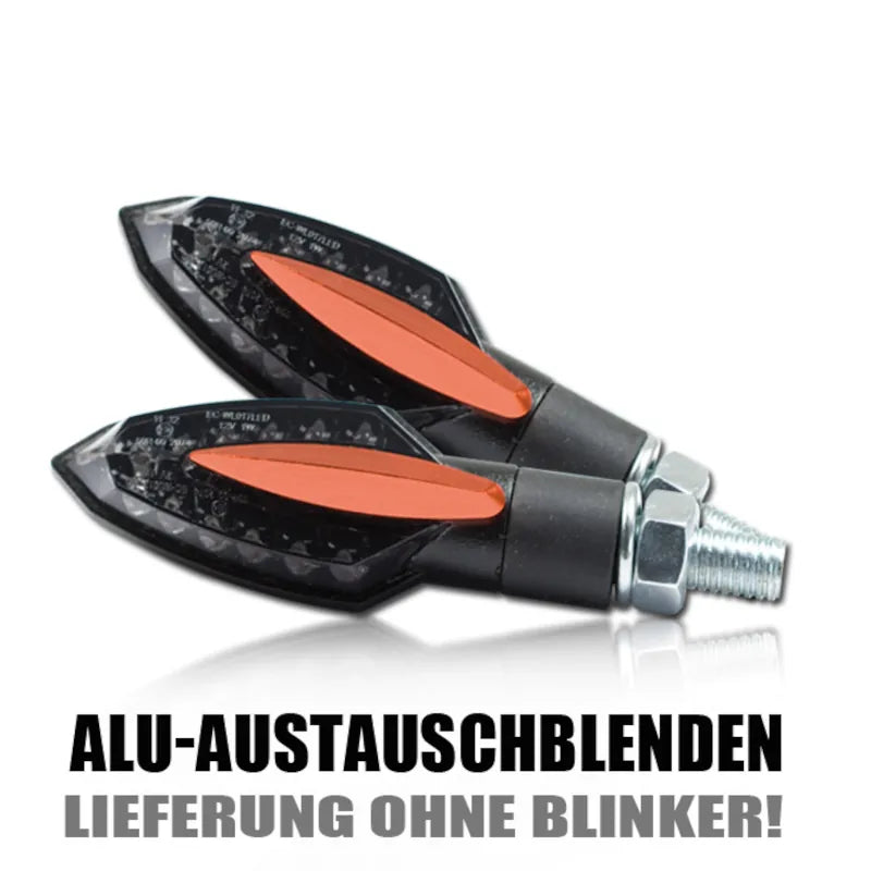 Austauschblenden für Progress-Line LED-Blinker Sliver, Aluminium eloxiert