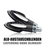 Austauschblenden für Progress-Line LED-Blinker Sliver, Aluminium eloxiert
