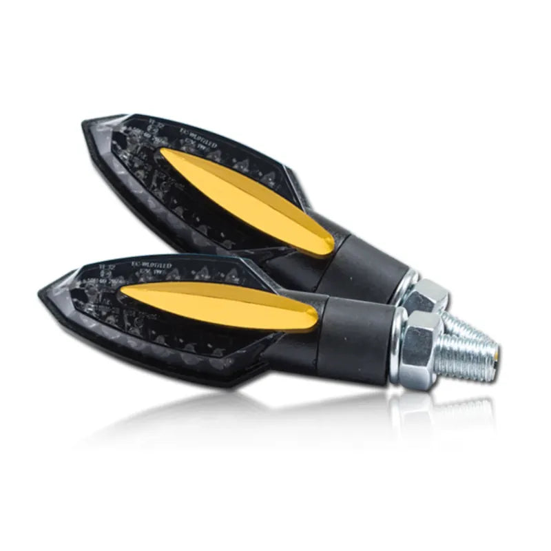 LED-Blinker Progress-Line Sliver schwarz, Getönt, E-geprüft, Blende Alu