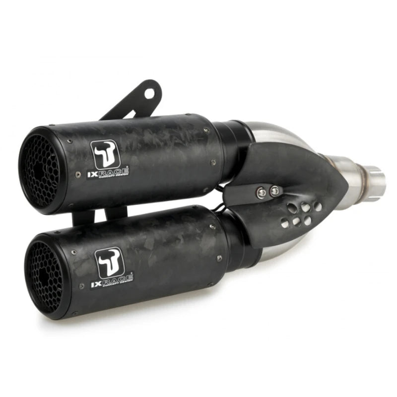 Endschalldämpfer IXRACE DCX2 Edelstahl Carbon
