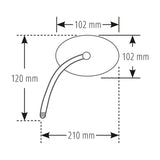 Lenkerspiegel Highsider Pro Montana, Aluminium, E-geprüft, M10 Gewinde