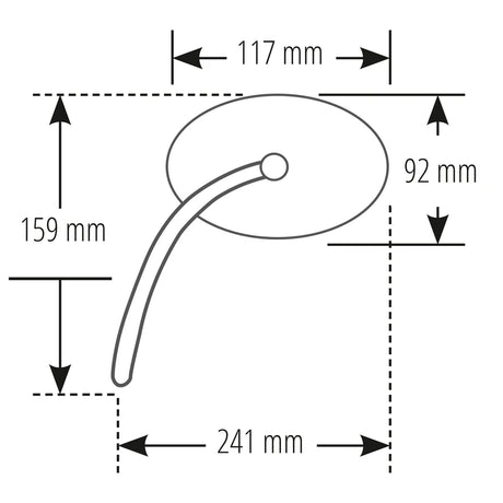 Lenkerspiegel Paar Highsider Pro Esagano-RS schwarz, Alu & ABS, E-geprüft, M10