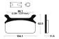 Preview: Bremsbeläge TECNIUM MR168 Sintermetall