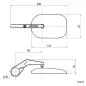 Preview: Lenkerendenspiegel D-MIRROR 14 kurz, Aufnahme Ø 30 x B 12 mm