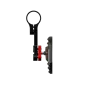 Preview: Lenkerendenspiegel Paar HIGHSIDER WAVE, rot, Aufnahme Ø 30 x B 12 mm