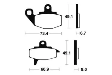 Bremsbeläge TECNIUM MA102 Organisch