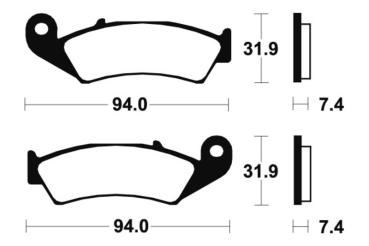 Bremsbeläge TECNIUM MA103 Organisch