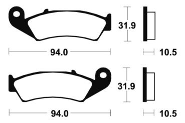 Bremsbeläge TECNIUM MA123 Organisch