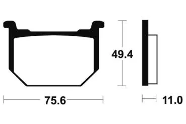 Bremsbeläge TECNIUM MA33 Organisch