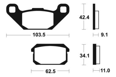 Bremsbeläge TECNIUM MA348 Organisch