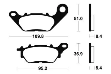 Bremsbeläge TECNIUM MA358 Organisch