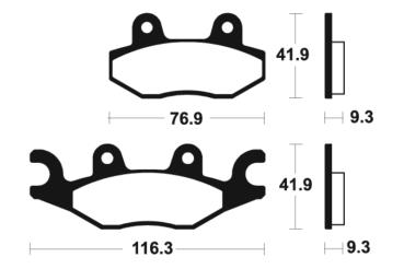 Bremsbeläge TECNIUM MA378 Organisch